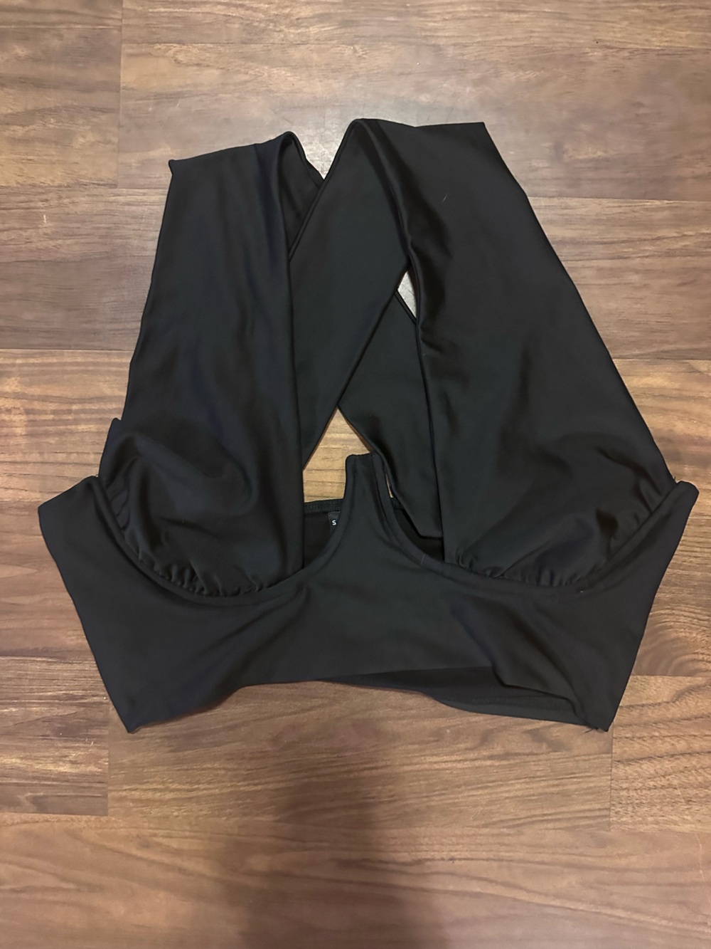 Black crop/night out top like lulu material